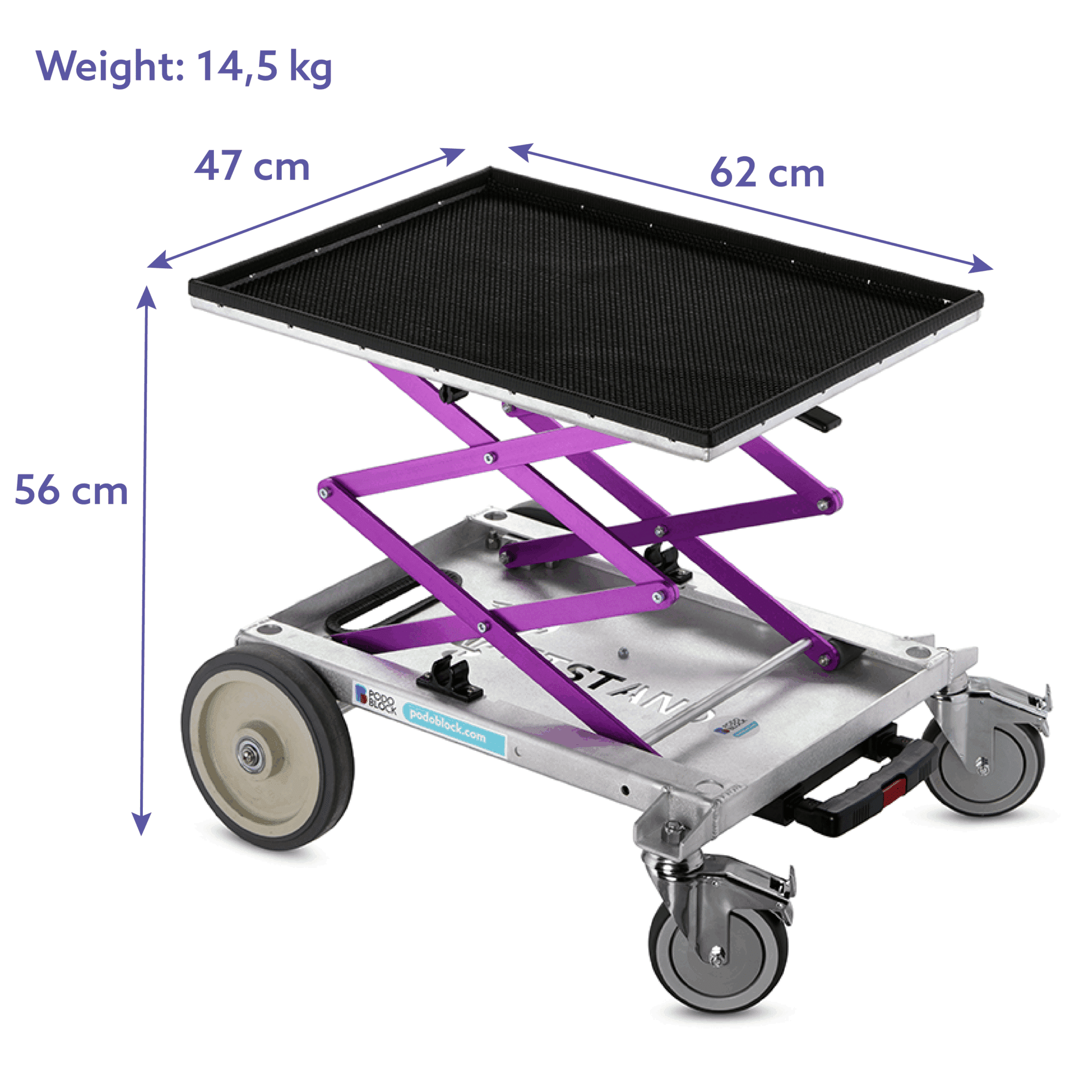 [DK]Rullebord med trolley funktion, Podoblock Dragster, specifikationer